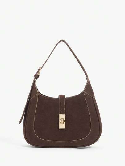 Maija Genți de damă cu mâner superior, la modă, elegante, simple, personalizate, versatile, clasice, cu imprimeu de vacă, cu imprimeu animal, cu cataramă metalică, pentru întâlniri, pentru zi cu zi, pentru cumpărături, pentru ceaiul de după-amiază, geantă vintage pentru femei.