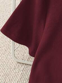 GlowEve 女士时尚短袖圆领针织拼接泡泡下摆T恤，夏季 - 彩色 - 查看 4