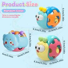 Mainan Bola Genggam Bentuk Siput untuk Bayi, Lonceng Karet Lembut untuk Pengembangan Sensorik, Warna Acak, Cocok Sebagai Hadiah untuk Bayi Usia 0+ Bulan - MultiWarna - View 7