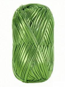 100g/300g New Metallic Fabric Strips, Glittery Thick Knitted Faux Leather Handmade DIY Bags, Silvery Thread, Crochet Bags, Hooked Mats, Craft Yarn - Multicolor-1pcs - View 7