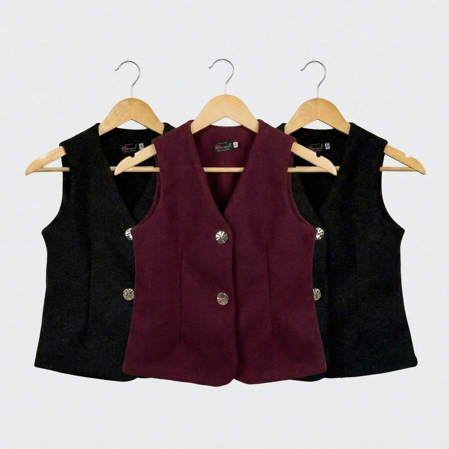Set de 3 Chaleco con Botones Metálicos | Estilo Casual Elegante - 11 - Ver 1