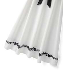 Franclia Đầm maxi ngắn tay cổ chữ V in họa tiết dành cho nữ, phong cách Bohemian, thích hợp cho mùa xuân/hè. - Nhiều màu - Xem 4