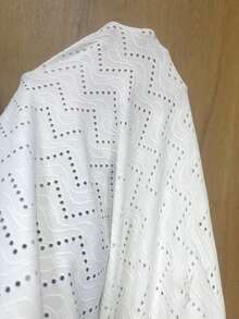 EMERY ROSE Nouveau Top t-shirt à manches courtes en tricot texturé jacquard à col rond polyvalent mode décontractée grande taille pour femmes - Multicolore - Voir 7