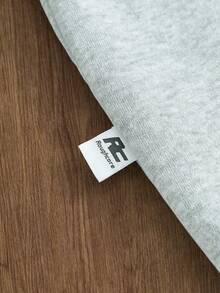 TOKVUE Bộ đồ thể thao nam màu xám trơn, co giãn, phong cách đường phố, chi tiết thêu, đồ thể thao nam, bộ đồ thể thao 2 mảnh nam. - Màu Xám nhạt - Xem 7