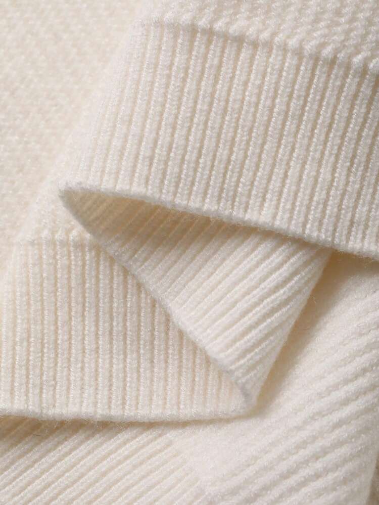 Women's Casual Collared Patchwork Knit Sweater, Winter