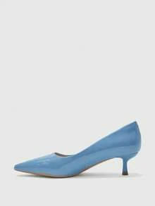 CUCCOO BIZCHIC Women's Fashion Black Comfortable Pointed Toe Kitten Heel Slip-On Shoes, Suitable For Commuting, Dates, Parties And Vacations For Vibe And Spring Shoes Spring Break Easter Spring Shoes - Royal Blue - View 10