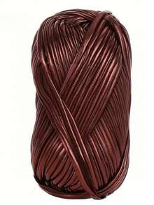 100g/300g New Metallic Fabric Strips, Glittery Thick Knitted Faux Leather Handmade DIY Bags, Silvery Thread, Crochet Bags, Hooked Mats, Craft Yarn - Multicolor-1pcs - View 8