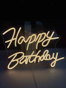 1Pc Neon LED Sign USB Operated Decorative Light, Suitable For Party, Bedroom, Room, Birthday, Wall - Multicolor - View 6