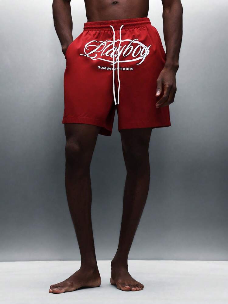 PLAYBOY X SUMWON Pantaloncini grafici con stampa del logo