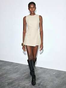 Maija Women's Elegant Solid Color Sleeveless Jumpsuit, Suitable For Urban Commute, Business Casual, Christmas, New Year Party, Holiday, Beach, Autumn/Winter