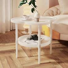 1pc Clover Reinforced Stable Bedside Table, Modern Minimalist Small Coffee Table - Multicolor - View 5