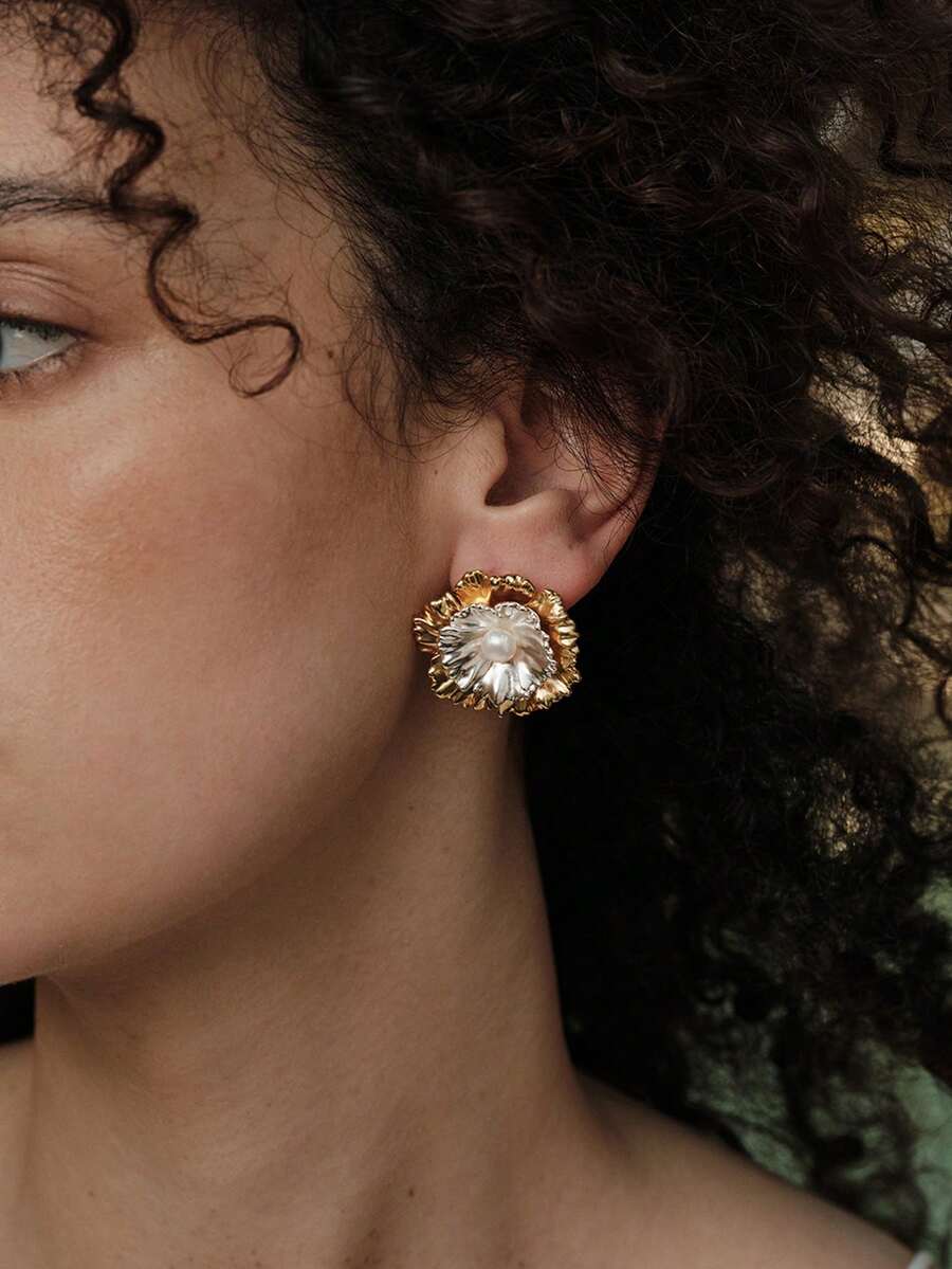 Opalesca Damen Ohrstecker, Outfits, Altes Geld, Perlen, Hochzeit/Braut Accessoires, Fairycore/Fairy, Perle, Herbst/Winter, für Mutter/Frauen/Mädchen, Elegant, Premium