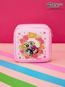 THE POWERPUFF GIRLS X Joivida 卫生巾收纳袋 – 可爱涤纶月经收纳袋，适合女孩和女性 - 粉色 - 查看 3