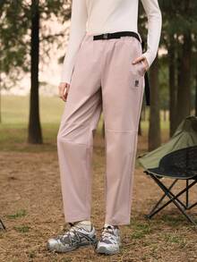 SHEIN In My Nature 女士印花休闲户外裤，带斜插口袋