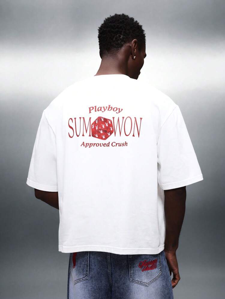 PLAYBOY X SUMWON Oversized Graphic Tee With Print Design