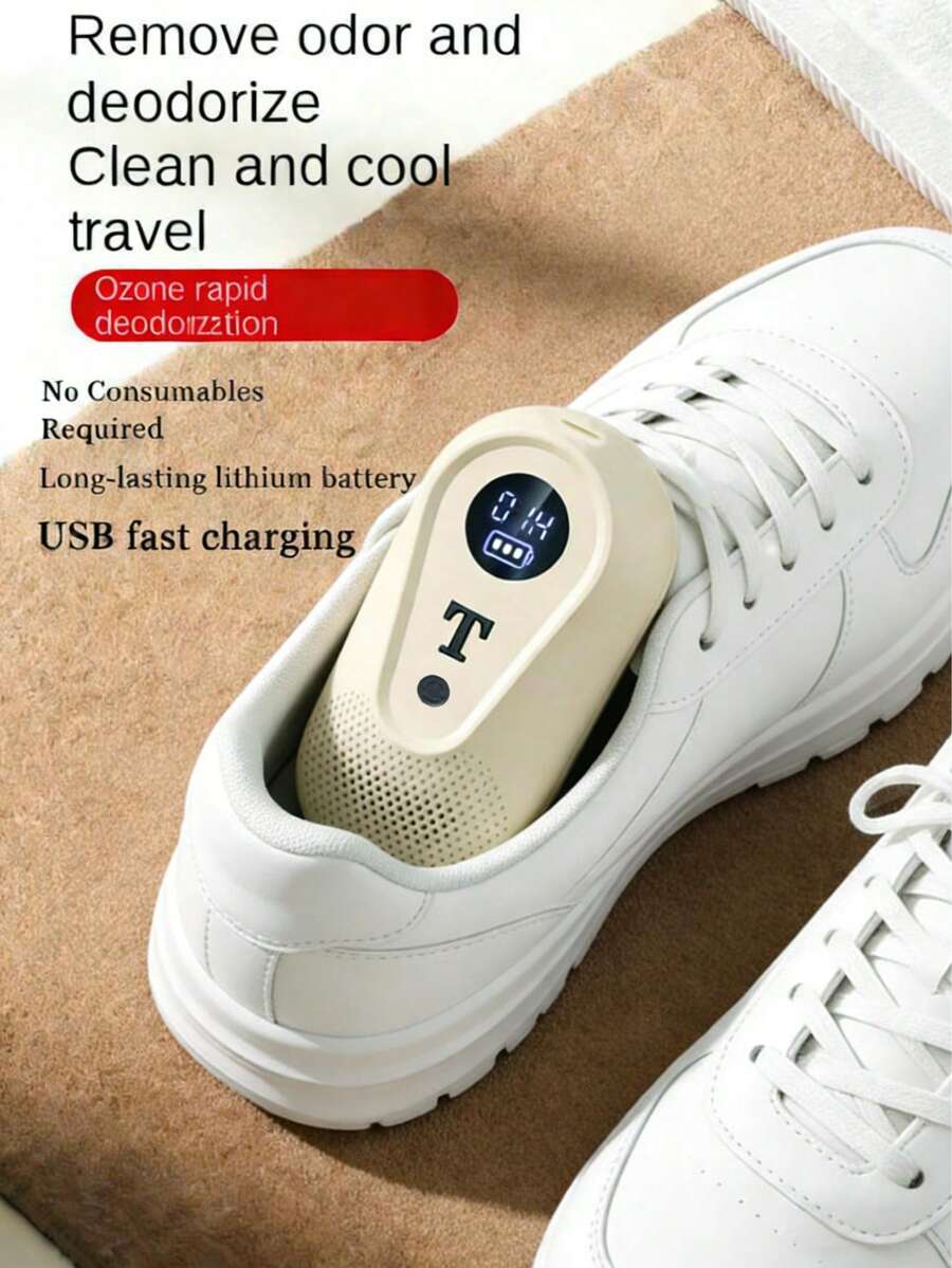 Teckwe Desodorizador e purificador de ar portátil para armário de sapatos, alimentado por USB - Desodorizador portátil com bateria recarregável de 1200mAh integrada para uso prolongado. Purificador de ar compacto, ideal para guarda-roupas, academias, escritórios e cozinhas - Elimina odores, melhora a qualidade do ar e é perfeito para armazenamento. - Multicolorido - Ver 1