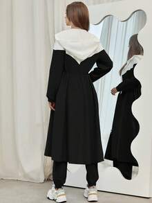 Mulvari Women's Color Block Hooded Jacket And Pants Set 2 Pieces Set Fall Cloth For Women