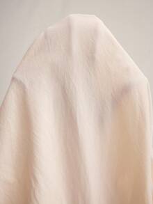 Easelle Áo sơ mi nữ dệt màu mơ, kiểu dáng thường ngày, đa năng, thắt chéo eo, thích hợp đi làm. - Màu be - Xem 9