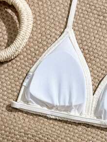 SHEIN 3pcs Girls/Girl Black Series Swimsuit Set, Beach Holiday Party, Spring/Summer Swimsuits White Three Piece Swimsuit Set Seashell Bathing Suit Modest Bikini Set Beach Girl Outfit Bikini For Kids Bikini For Tweens Tween Gurl Bikini Sets Summer Two Piece Three Piece Bathing Suit Swimwear Girls Set 3pcs Set Bikini With Sarong Skirt Girls Beach Sets Tied Waist Swim Skirt Bathing Suit Set 3 Piece Bikini Set Three Piece Swimsuit Set Bathing Suits 3 Piece Three-Piece Swimsuit Set White Bikini Set - Apricot - View 4