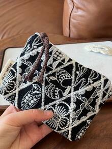 Cirelle 1个复古手工刺绣迷你包 - 复古零钱包，拉链封口，小型收纳袋 - 彩色 - 查看 11