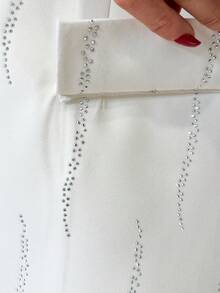 EURMUSE Women Two Pieces Blazer And Pant Suit Sets - White - View 3