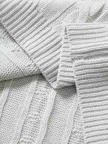 Claim Dot Áo vest len nam cổ chữ V, kiểu dáng xoắn cáp, thoải mái, đa năng. - Màu Xám nhạt - Xem 7