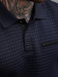 Manfinity CasualCool Áo Polo nam tay ngắn màu trơn, chất liệu vải waffle, kiểu dáng sinh viên, màu xanh navy, áo polo nam, áo sơ mi nam, áo polo nam thường ngày, phong cách cổ điển, thích hợp cho sinh hoạt hàng ngày, những chuyến đi cuối tuần, hoạt động ngoài trời, du lịch, môi trường làm việc thoải mái, quà tặng cho bạn trai/chồng, quà kỷ niệm/sinh nhật, tiệc tùng, kỳ nghỉ hè, lễ hội, năm mới, đám cưới, ngày Valentine. - Xanh đậm - Xem 6