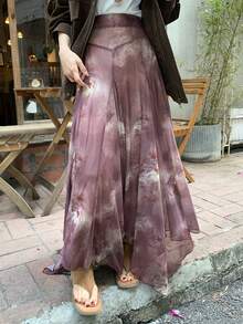 DAZY 棕色美人鱼裙，宽松休闲风，适合春夏穿着，情人节假期也适用 - 棕色 - 查看 6