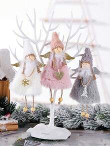 1 Pc Exquisite Handmade Angel Decorative Hanging In Pink Gray White For Home Wall Car Mirror Decor Wedding Gift Birthday Celebration Holiday Festival Hanging Decoration Craft Souvenir - one size fits all - View 2