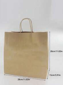 20 个带提手的牛皮纸袋 - 100% 外卖袋，适用于企业、零售、杂货店、精品店用品、包装、打包以及家庭厨房用品 - 圣诞节和情人节 - 20pcs - 查看 12