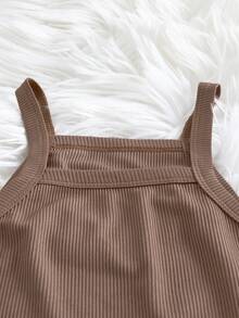 SHEIN Franclia Women's Retro Print High Waist A-Line Skirt + Fitted Ribbed Camisole 2 Pieces Set, Spring/Summer - Multicolor - View 5