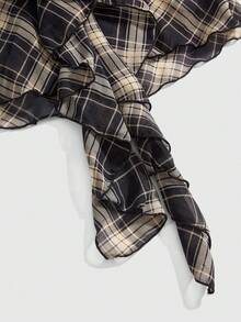 ROMWE Sexy Y2K Polka Dot Chiffon Allover Print Ruffle Collar Design Women Camisole