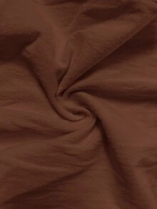 Coolane Women's Summer Minimalist Boho Vacation Outfits Casual Basic Daily Wear Linen Comfortable Low Rise Baggy Pants - Rust Brown - View 8