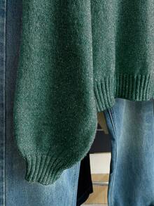 Franclia Áo hoodie nữ mùa thu/đông mới, chất liệu dày dặn, đa năng, kiểu dáng casual, rộng rãi, tay dài, kiểu áo len phồng, áo khoác ngoài nữ, áo thun Halloween, áo nỉ mùa đông nữ, áo phối đồ mùa thu, áo nỉ Giáng sinh. - Màu xanh lá cây đậm - Xem 3