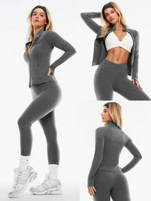 GLOWMODE 女士运动夹克 - 深灰色 - 查看 8