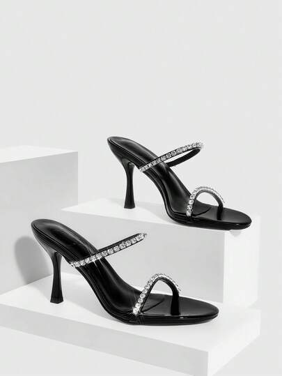 CUCCOO SZL Women's Rhinestone Decor Elegant Fashion High Heel Party Sandals