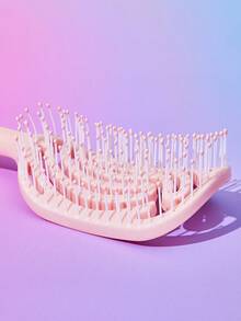 FanGlow THE POWERPUFF GIRLS X SHEIN 1 Pc Hollow Out Hair Comb / Vented Hair Brush Styling Comb ,Hair Comb With Handle,Detangling Hairbrush For All Hair Type,Men&Women,Dry & Wet Use ,Christmas Small Gifts, Birthday Gift Anniversary Charm Gift - Pink - View 7