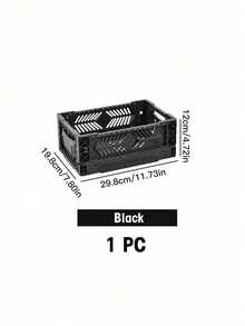 Joivida 1个彩色塑料可折叠收纳篮，非常适合收纳和日常使用，易于组装，可用于厨房、浴室、办公室、客厅、教室、宿舍等场所。 - 彩色 - 查看 14