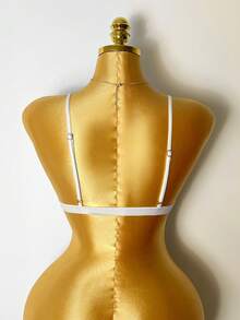 Bare Chapter 性感前扣深V纯色细肩带文胸 - 白色 - 查看 7