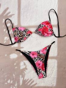 Swim Vcay Bộ đồ bơi Tankini in họa tiết phối màu năm 2025, họa tiết ngẫu nhiên. - Nhiều màu - Xem 2