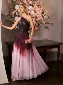 MOTF Soiréza WOMEN'S POSITIONING PRINTED MESH PARTY DRESS, SPRING/SUMMER