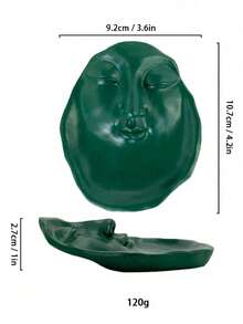 Joivida 1件创意人脸首饰碟蜡烛托盘树脂家居装饰摆件道具，可用于展示戒指、耳环、硬币