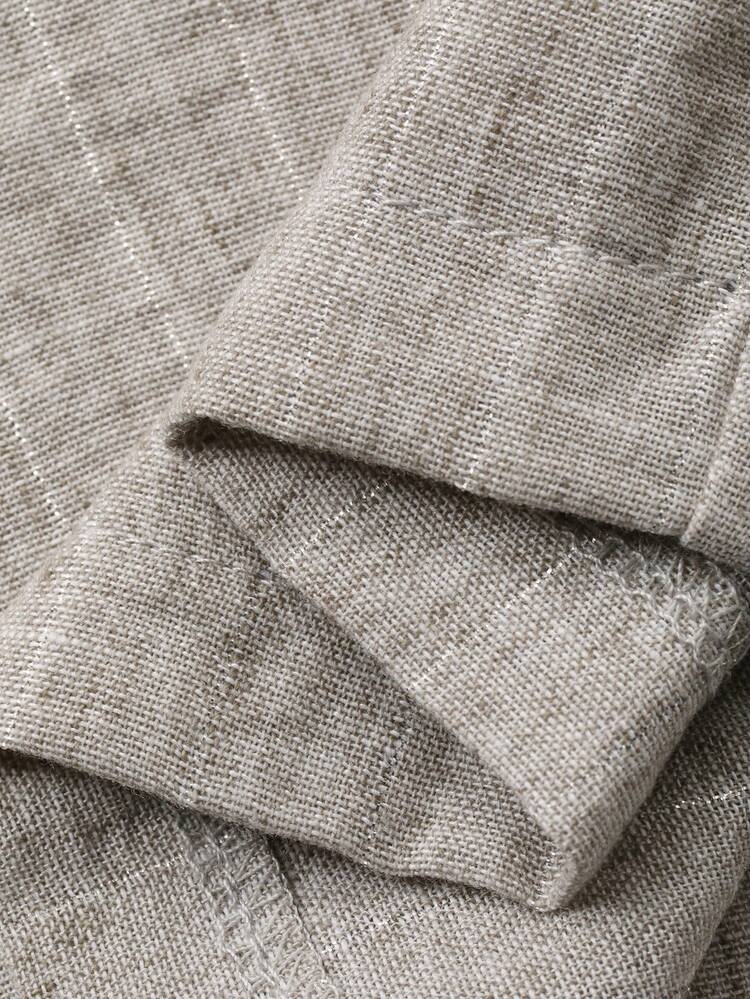 2pcs/Set Women Casual Vacation Bow Tie Sleeveless Striped Top And Straight Leg Pants Suit, Spring/Summer