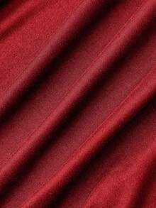 SHEIN MOD 4件套女士褶皱休闲方领长袖T恤套装，保暖衣物，秋季，外出上衣，假日，新年 - 紅色 - 查看 3