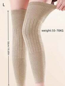 1 Pair Extra Long Knee Warmers, Cold-Proof Leg Warmers For Men And Women, Elderly Arthritis And Cold Legs Protection In Autumn/Winter - Multicolor - View 24