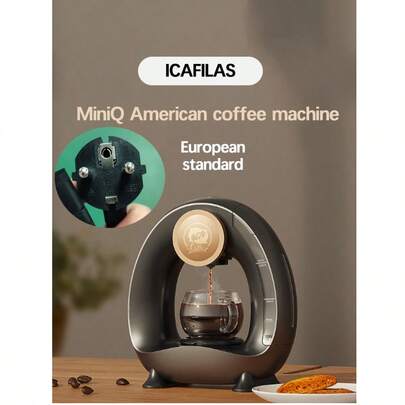 Teckwe 1-Piece Mini Compact Semi-Automatic American Coffee Machine, Small One Click Operation Capsule Coffee Machine (Coffee Capsules Need To Be Purchased By The Buyer), Multi-Color Optional, US EU Plug For Quick Brewing, Rich Flavor, Durable, Lightweight, Space Saving, Easy To Clean, Fashionable Design, Home Office Desktop Coffee Machine