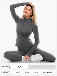 GLOWMODE 女士运动夹克 - 深灰色 - 查看 5