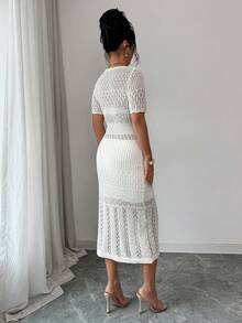 Rafferiza 法式休闲镂空春夏女装 - 杏色 - 查看 2