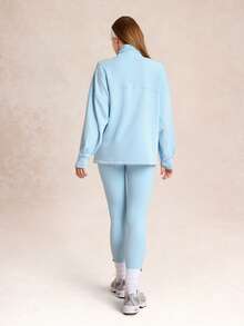 GLOWMODE Softserene 莫代尔保暖外套，宽松版型，丝滑透气，宽领设计，抽绳下摆，拉链开合，适合日常休闲穿着，秋冬皆宜。 - Blue Day - 查看 7