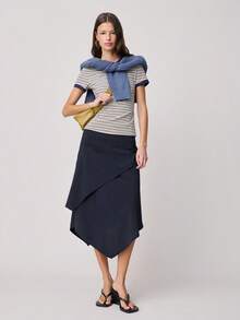 Nöista Fitted Striped Short-Sleeve T-Shirt, A Timeless And Versatile Wardrobe Staple With A Clean Silhouette. Easy To Style And Layer, Perfect For Everyday Wear, Casual Spring And Effortless Summer Looks. - Green - View 5